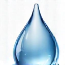 A droplet of water symbolizing hydration, with a fresh, clean aesthetic.